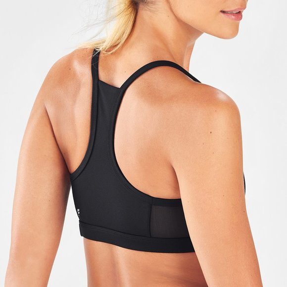 Fabletics Black Portia Racerback Sports Bra - Picture 3 of 5